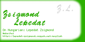 zsigmond lepedat business card